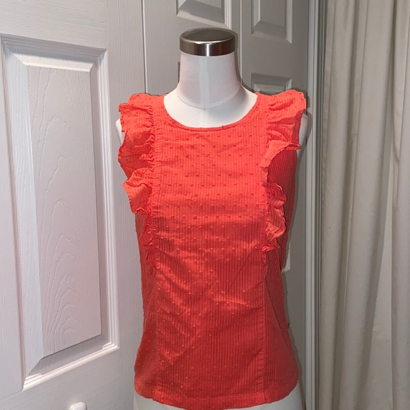 🎉HP🎉 J.Crew Factory Textured Ruffle Tank Top - Picture 3 of 12